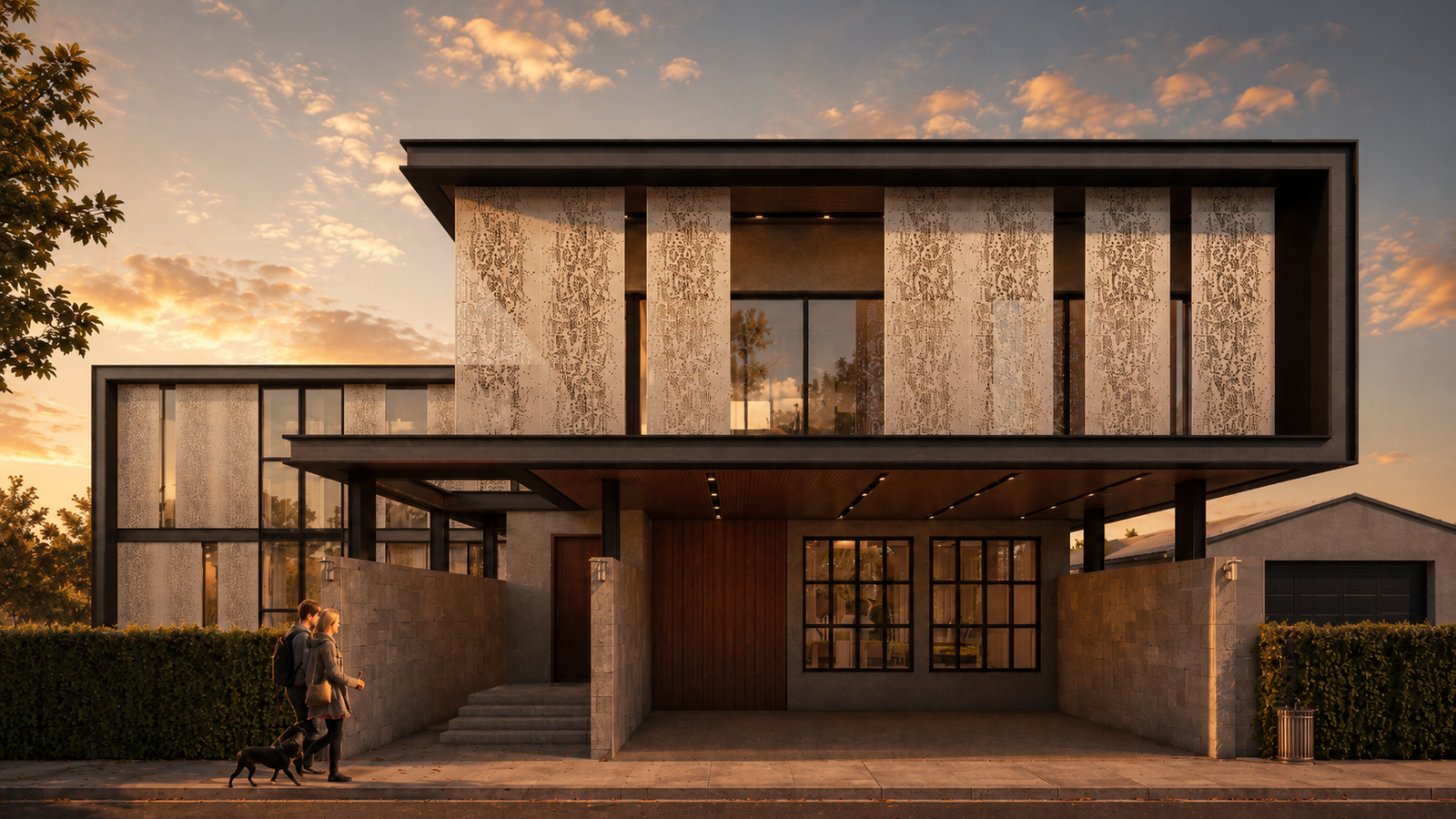 Jumar perforated aluminum panel system architectural facade