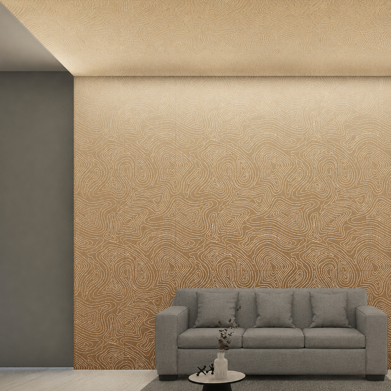 Dense perforated field pattern for seamless ceiling and wall panels